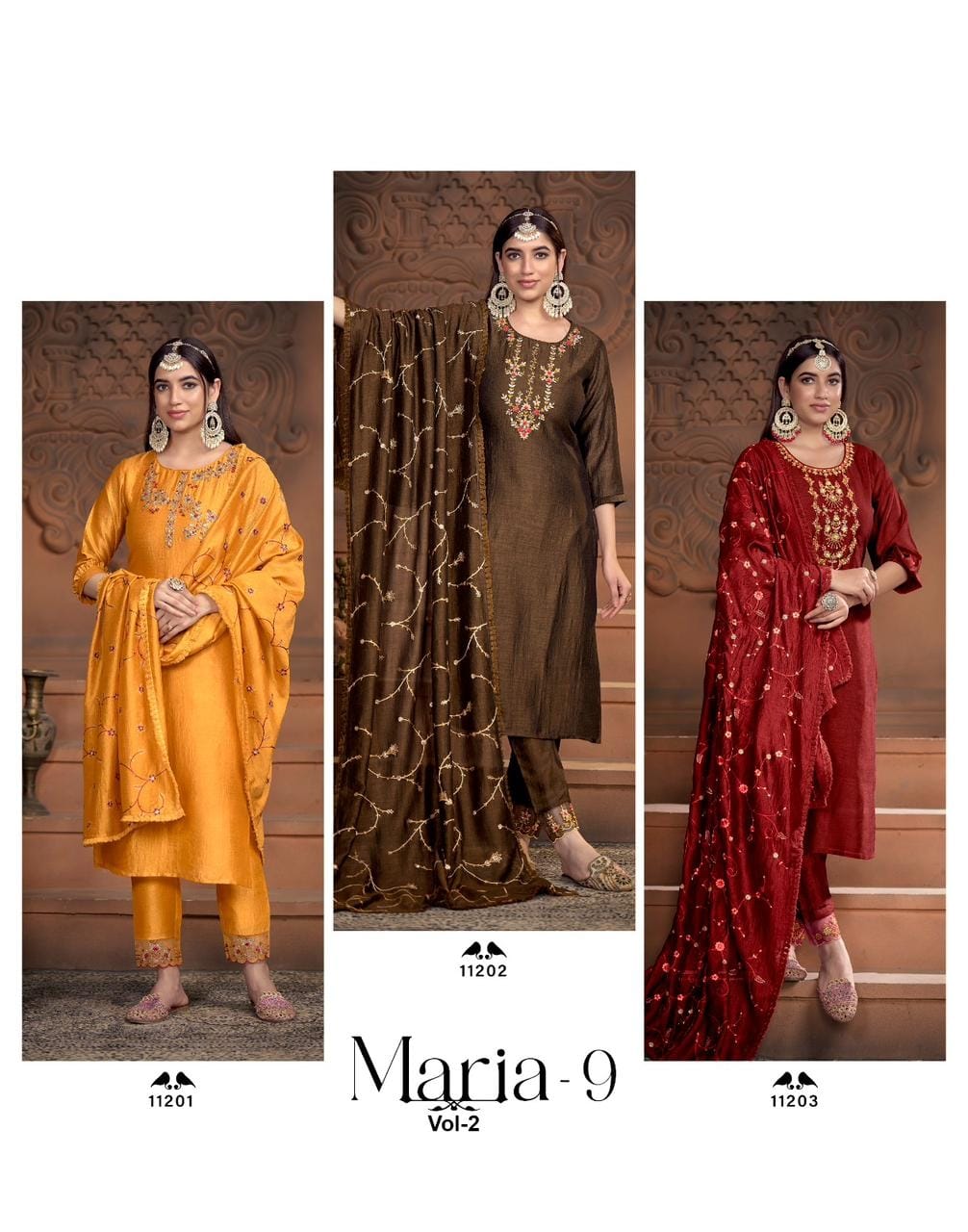 Gorgeous Yellow color ready to wear 3 piece