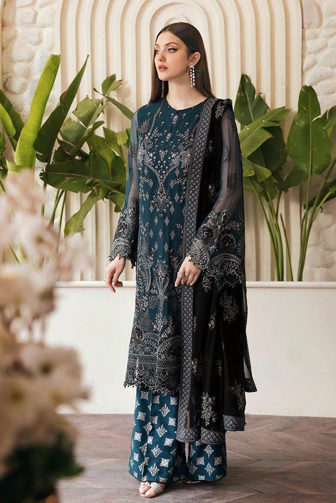 Beautiful green color 3 piece ready to wear salwar kameez