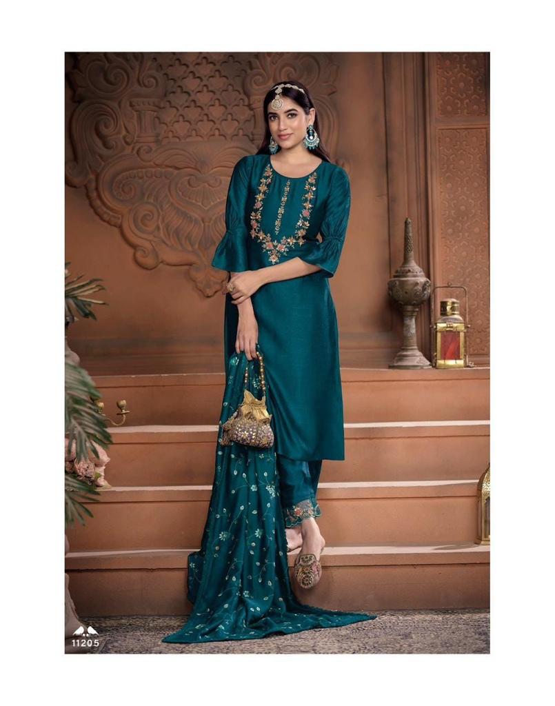 Gorgeous deep Blue color ready to wear 3 piece