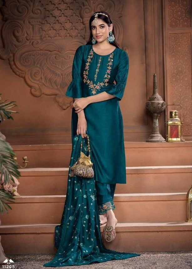 Gorgeous deep Blue color ready to wear 3 piece