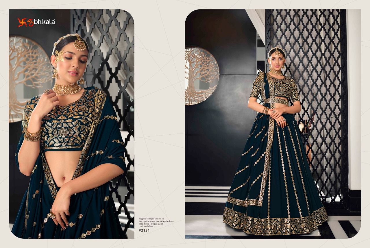 Party wear Lehenga Choli nice beautiful deep blue color with Unstitch blouse