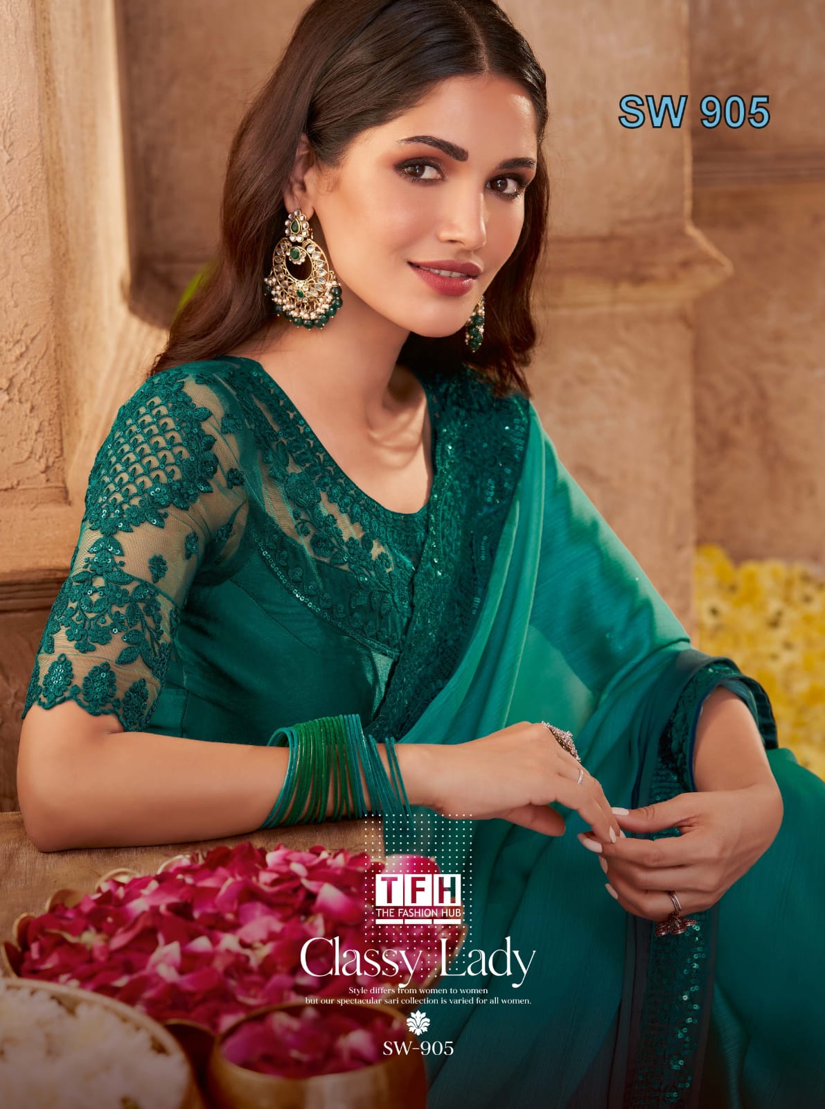 beautiful Sattin ,silk saree with unstitch blouse piece