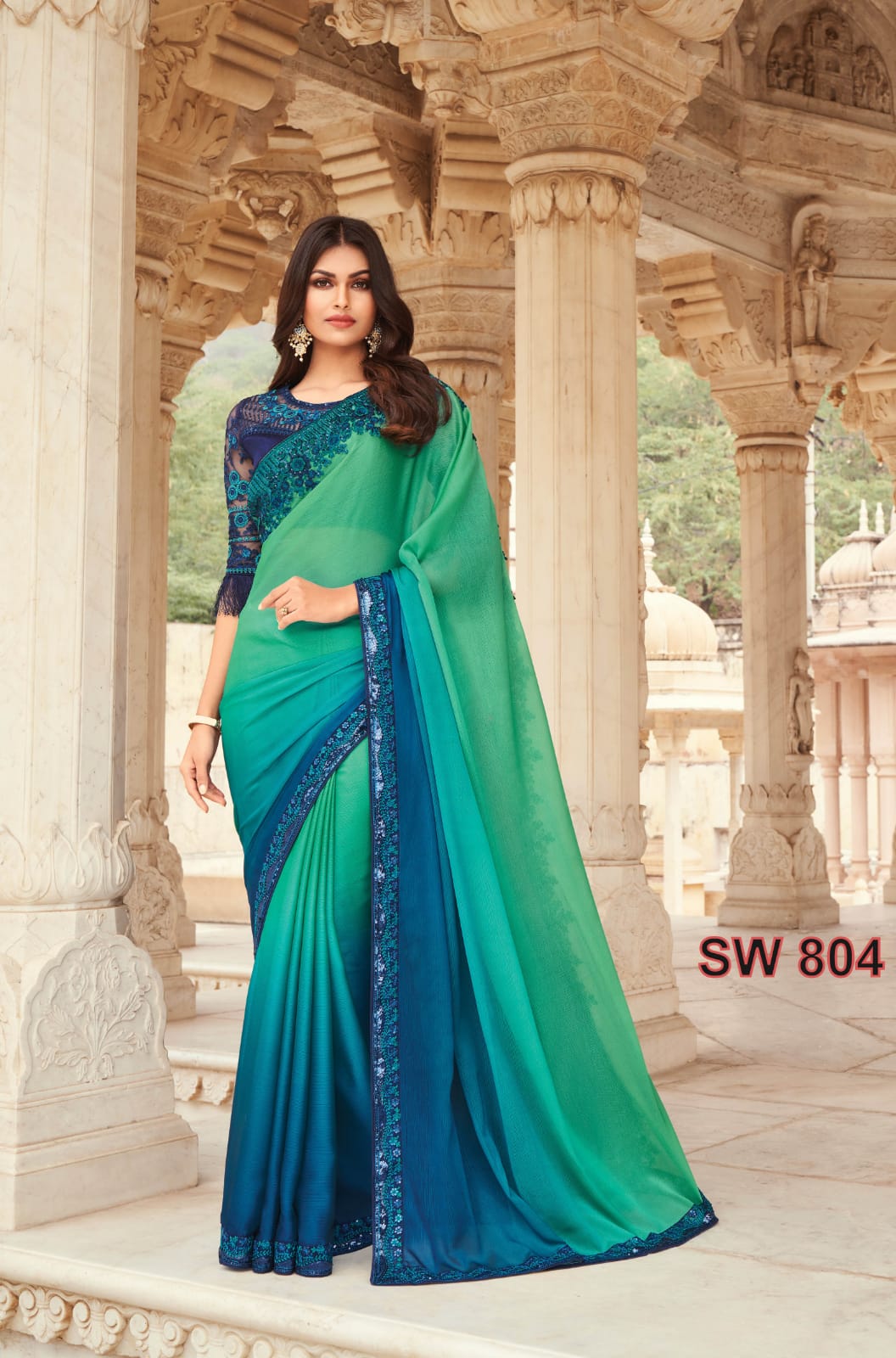 beautiful Sattin ,silk saree with unstitch blouse piece