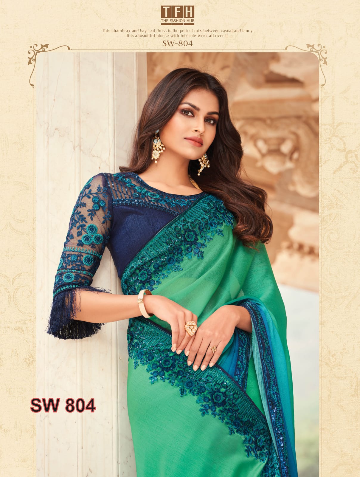 beautiful Sattin ,silk saree with unstitch blouse piece
