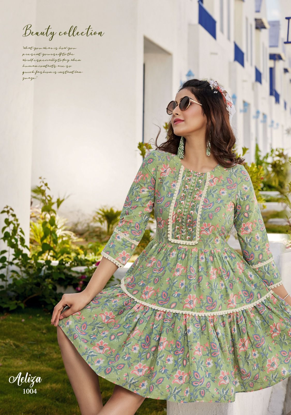 Pure mull cotton print with cotton inner &Embroidery work with cotton lace