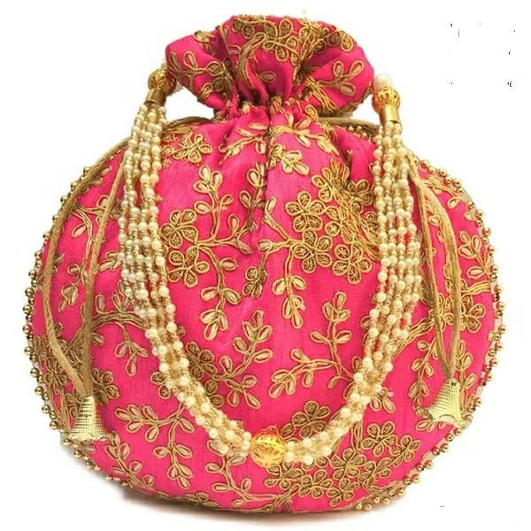Nice Embroidery work potli bag for ladies