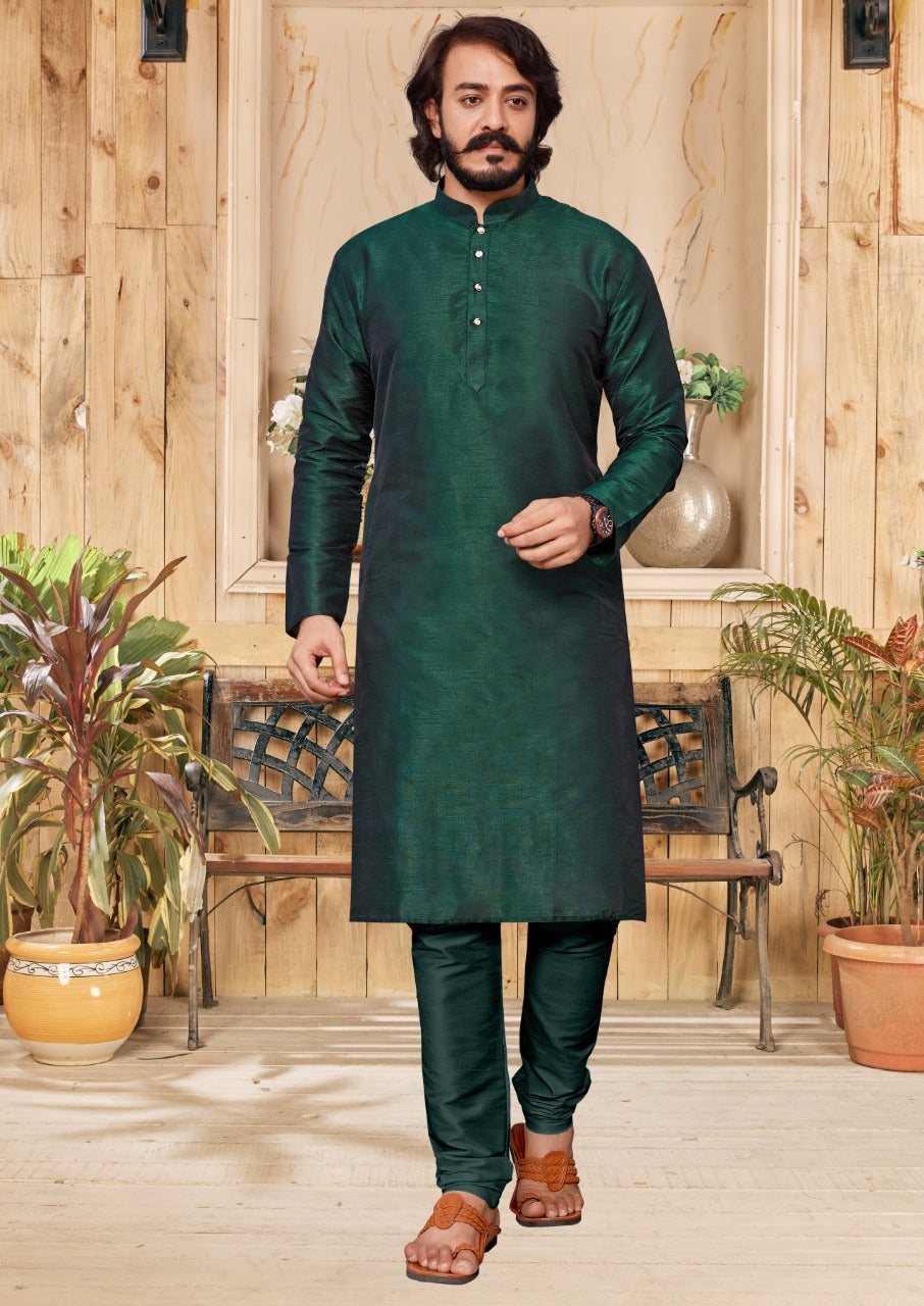 raditional Indian Wear Long Kurta made from Art Silk