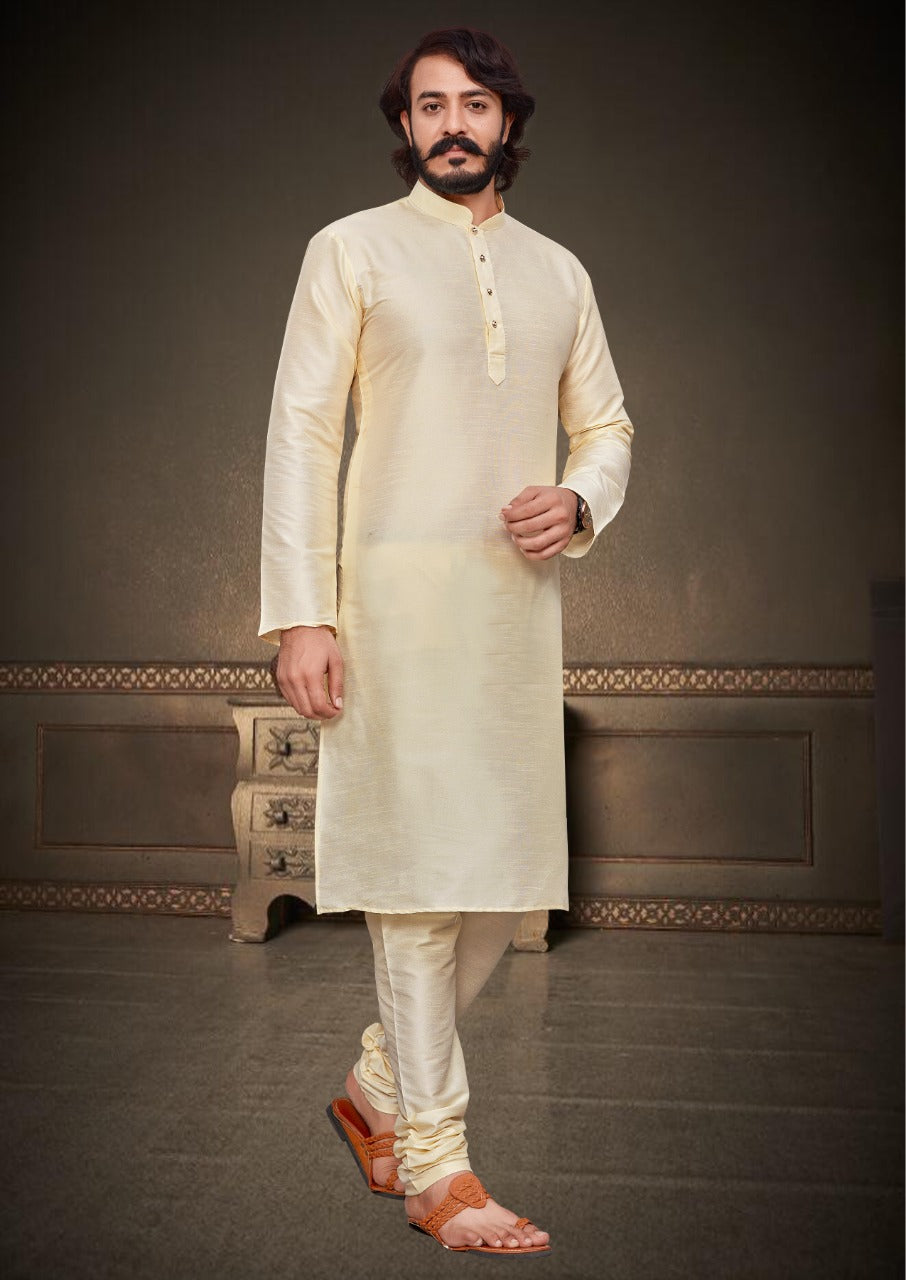 Traditional Indian Wear Long Kurta made from Art Silk and embroidery work
