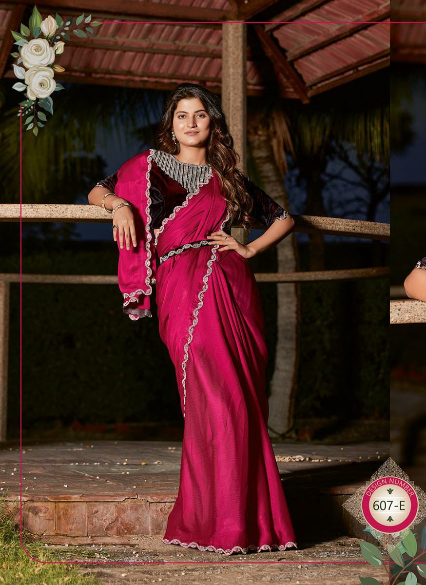 Saree fabric - satin silk chiffon