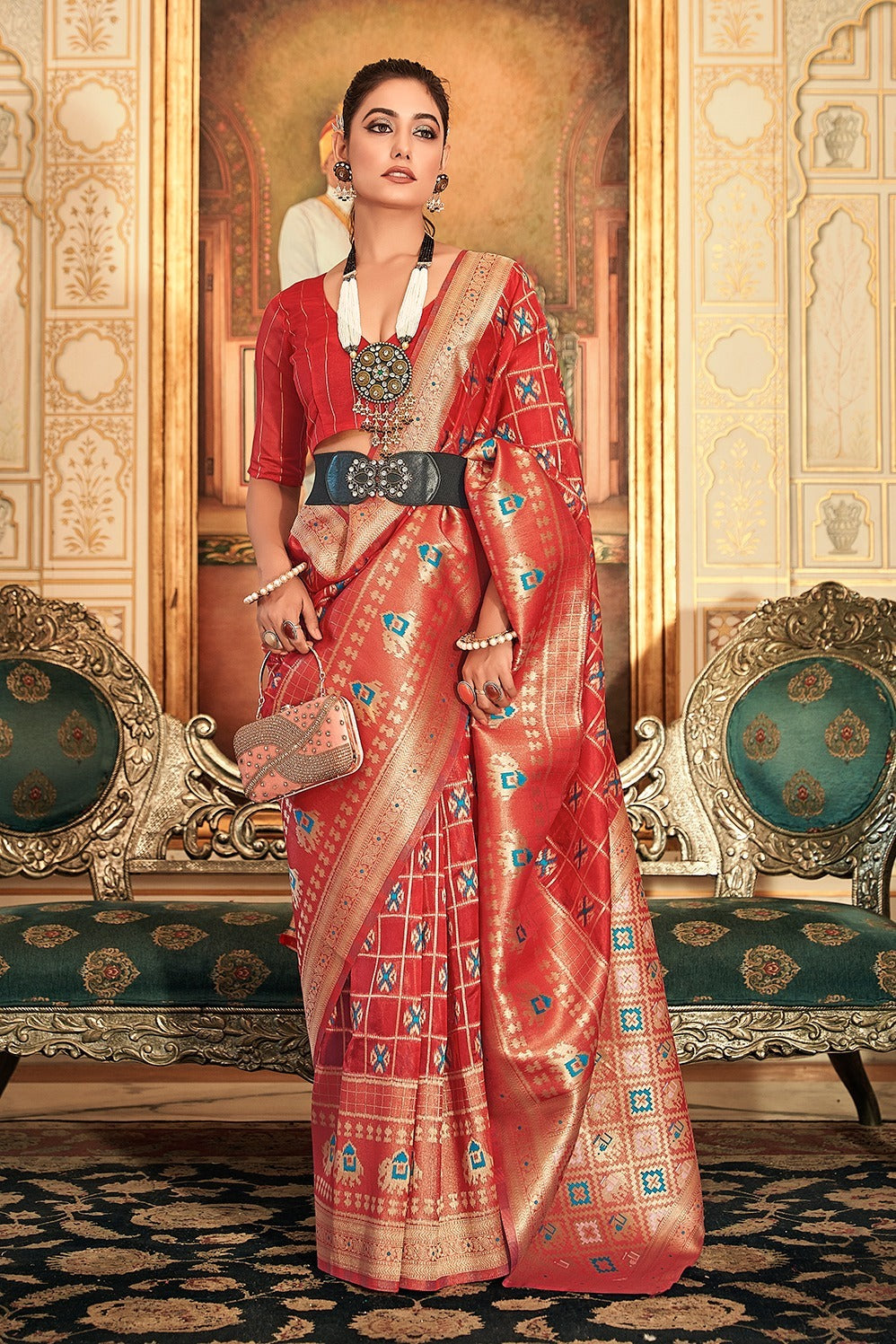 WEAVING ORGANZA SAREE