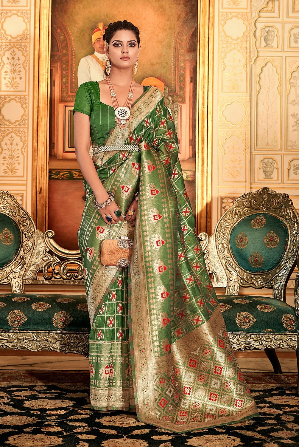 WEAVING ORGANZA SAREE
