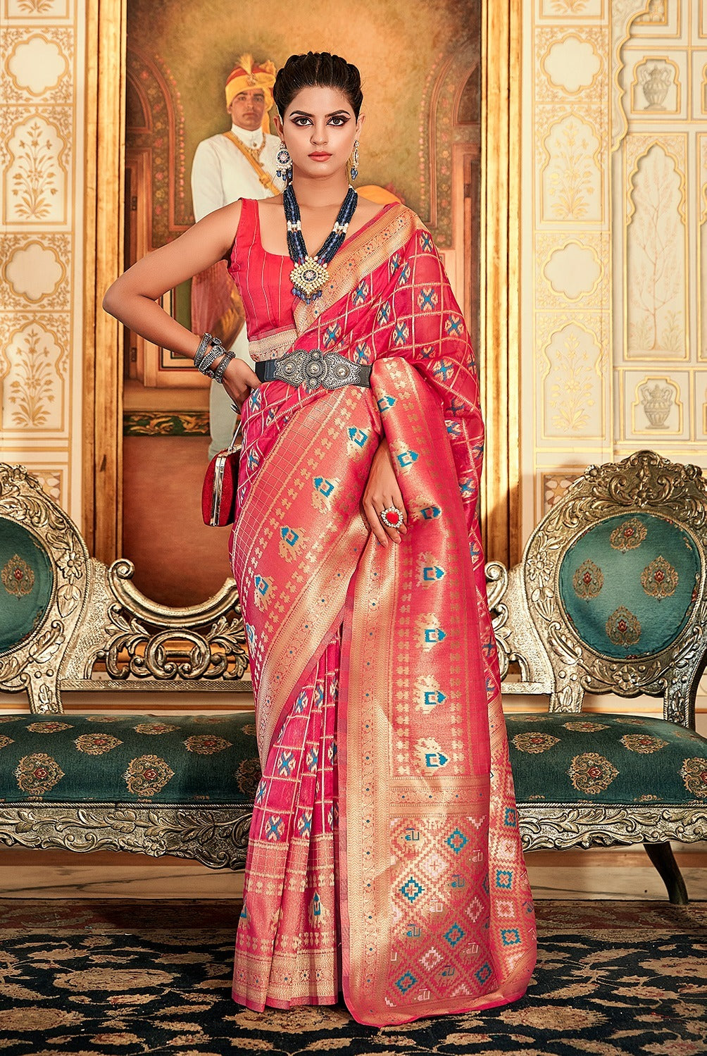 WEAVING ORGANZA SAREE