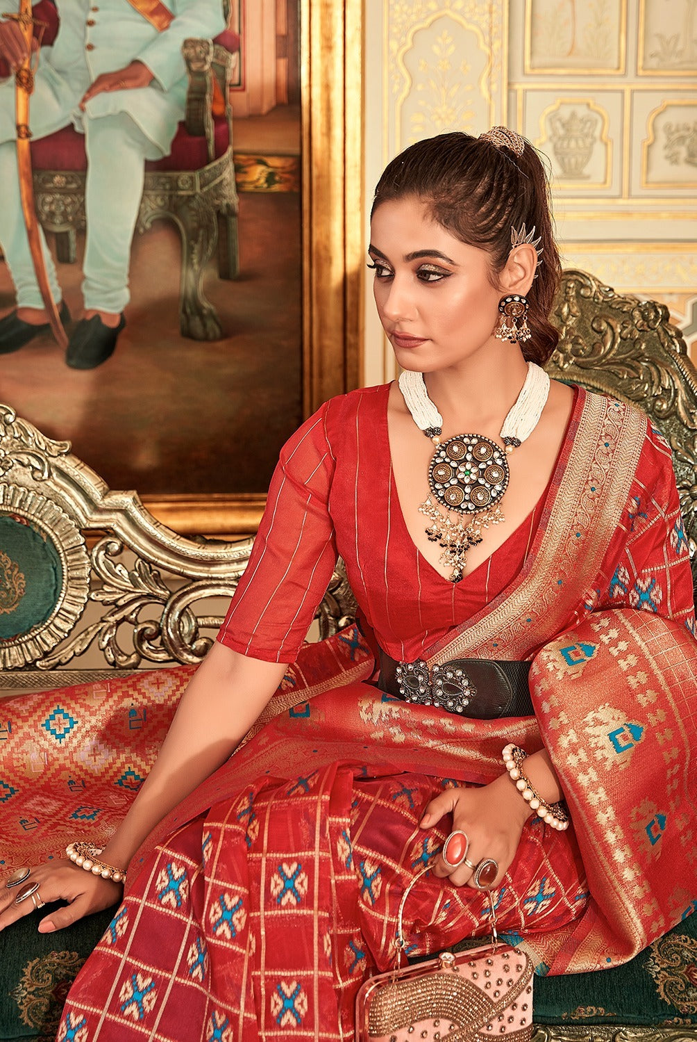 WEAVING ORGANZA SAREE