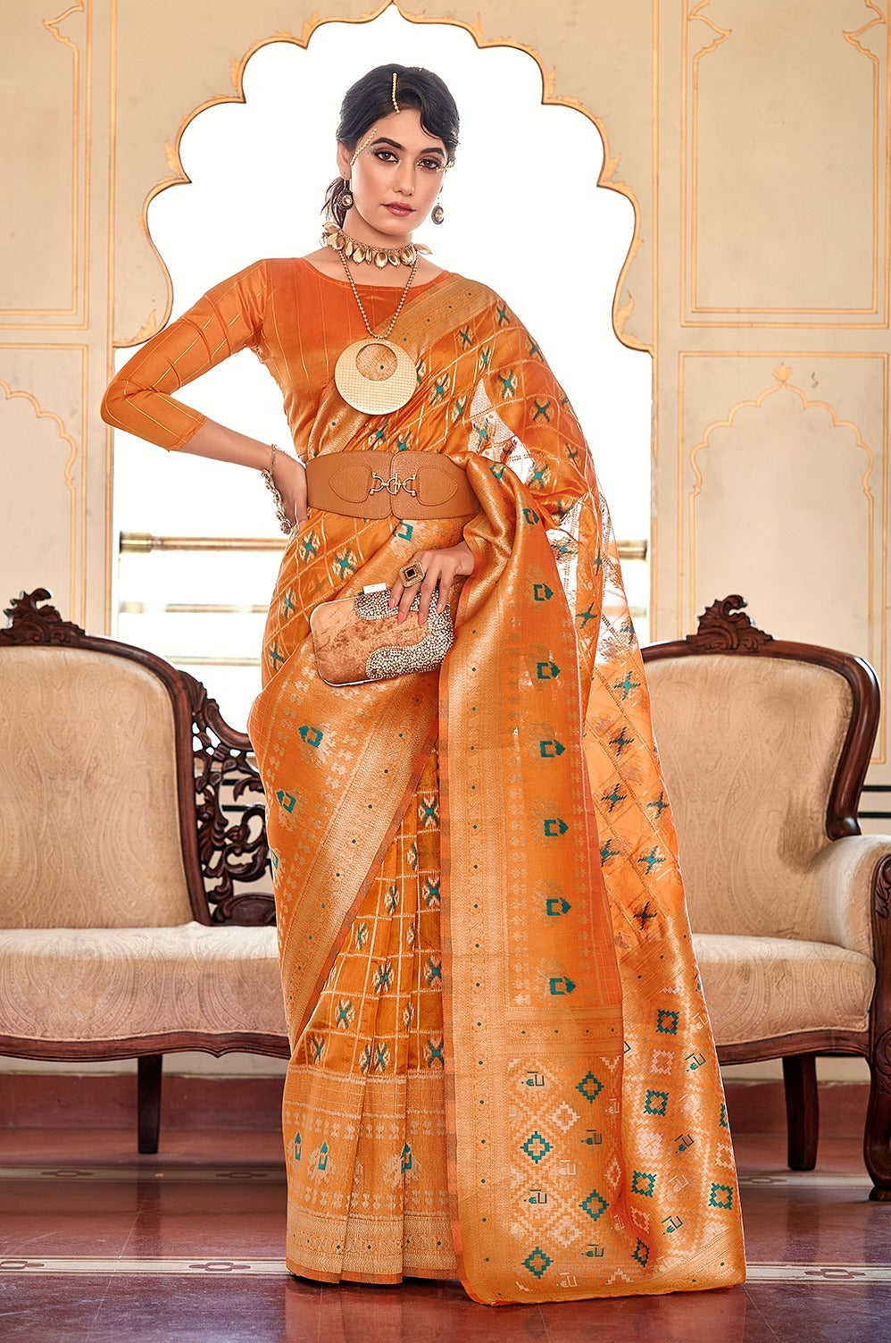 WEAVING ORGANZA SAREE