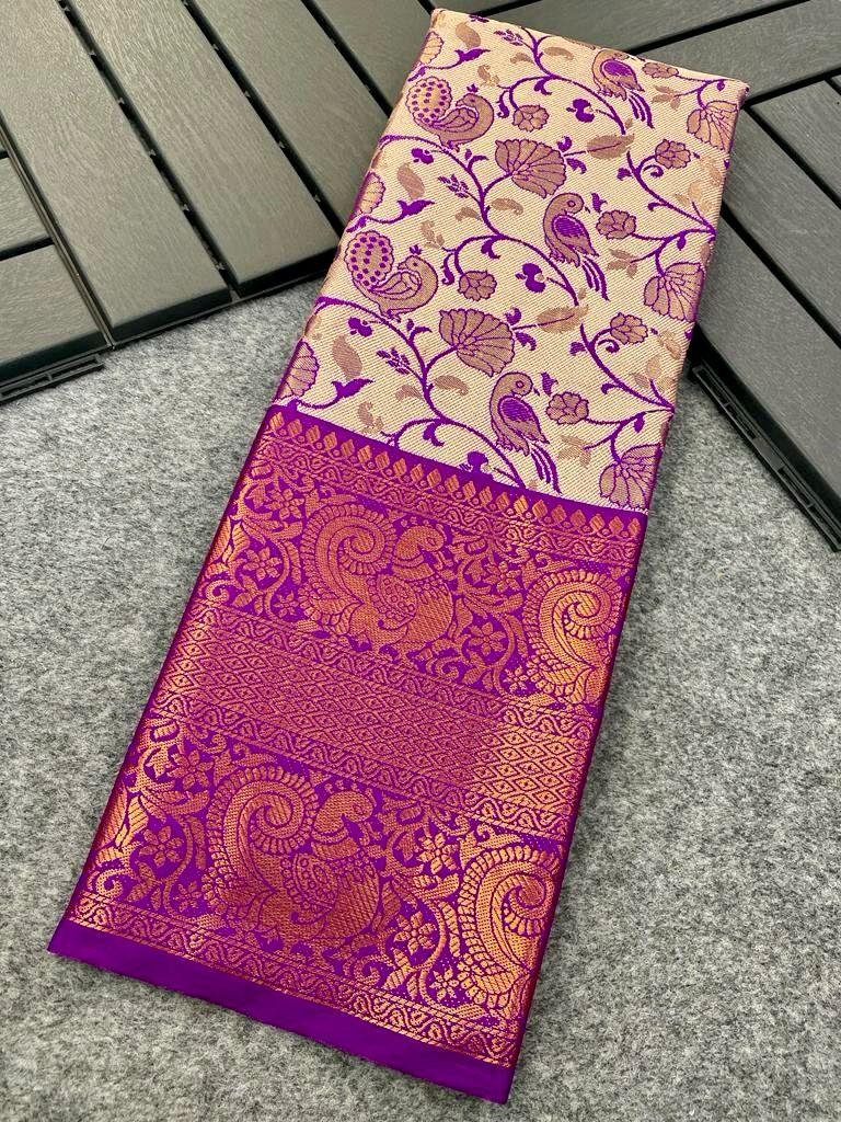 Banarasi Handloom Dharmavaram pattu Silk Heavy zari work Sarees