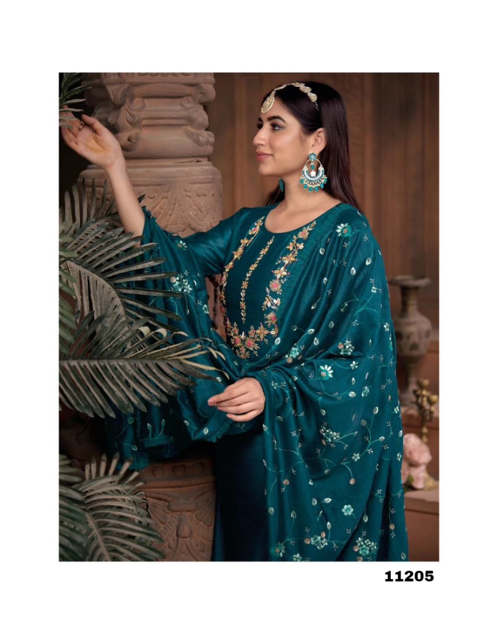 Gorgeous deep Blue color ready to wear 3 piece