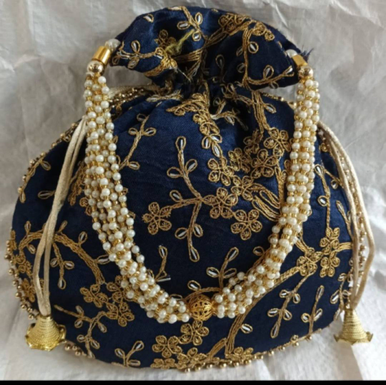 Nice Embroidery work potil bag for ladies