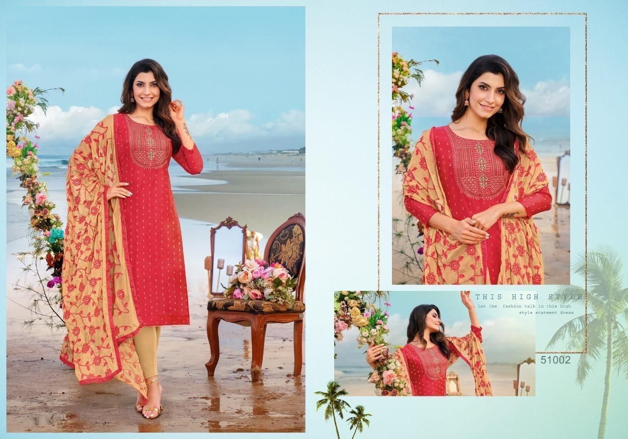 Beautiful Designs With Concept Of Sicvance Chainstitch Embroidery Work And In Rayon Cotton Pent. Print....🪡