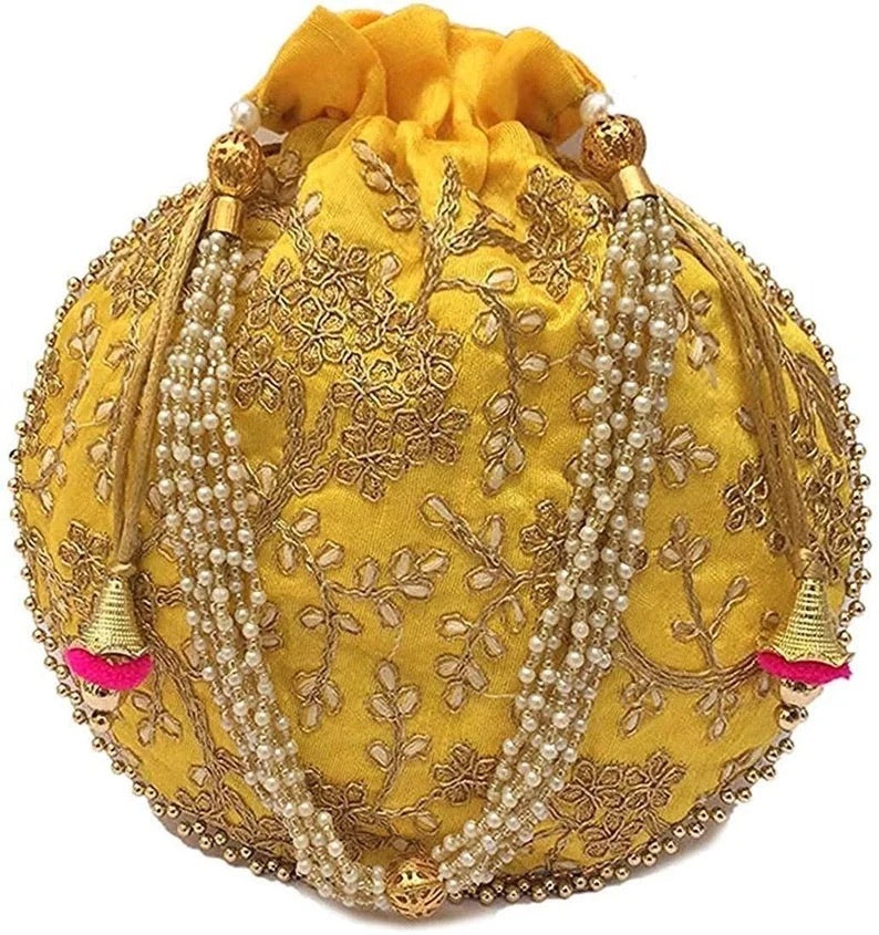 Nice Embroidery work potil bag for ladies