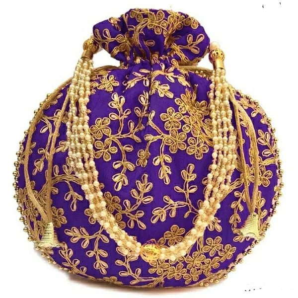 Nice Embroidery work potli bag for ladies
