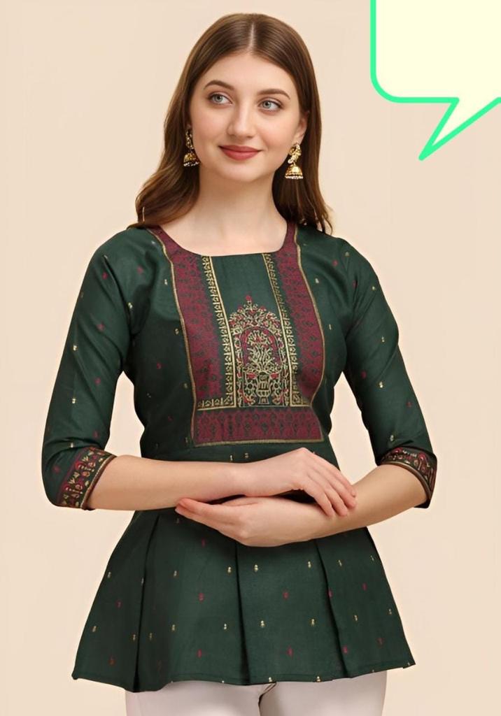 Copy of Ruby Cotton kurti  nice color